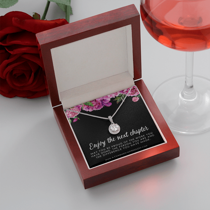 Retirement Gift for Women • Enjoy the Next Chapter • Congratulations • Promotion • You'll be Missed • Be Proud of the Difference You Have Made - Eternal Hope Neclace