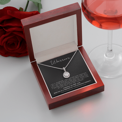 Personalized Addiction Recovery Gift, Warrior Necklace, Fighter Jewelry, NA, AA Gifts Women, Sobriety Anniversary, Sober Birthday - Eternal Hope Necklace
