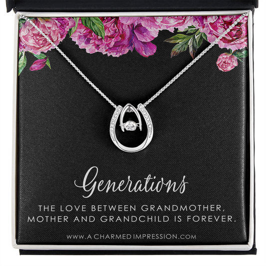 Three Generations of Love • Grandmother, Mother, Daughter/Son Jewelry • Gift for Mom Grandma Grandchild, Thoughtful Gifts for Women, Nana Jewelry