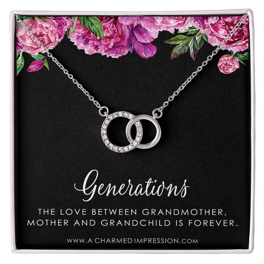 Three Generations of Love • Grandmother, Mother, Daughter/Son Jewelry • Gift for Mom Grandma Grandchild, Thoughtful Gifts for Women, Nana Jewelry, Perfect Pair Neckace