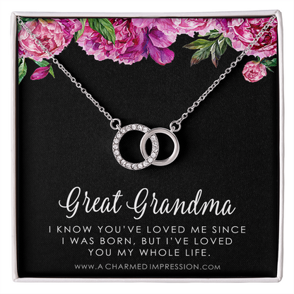 Grandma Gift, Grandmother Grandson Gift, Grandmother Granddaughter Necklace, To My Grandma From Grandchild Jewelry, Top Grandma Gift -  Perfect Pair Neckace