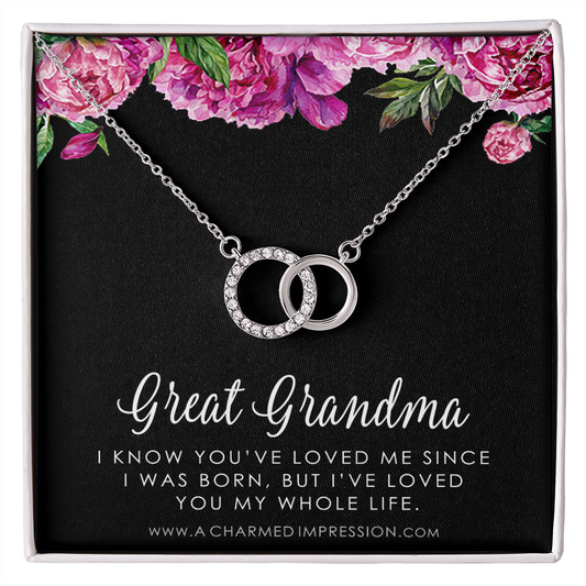 Grandma Gift, Grandmother Grandson Gift, Grandmother Granddaughter Necklace, To My Grandma From Grandchild Jewelry, Top Grandma Gift -  Perfect Pair Neckace