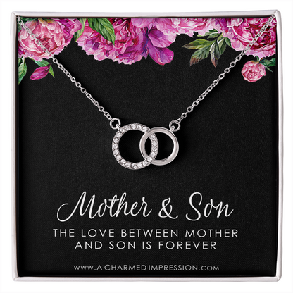 Gifts for Mom Jewelry, Mother and Son Necklace, Boy Mom Gift, Mom Gift from Son, Mother of The Groom, Mother's Day Birthday - Perfect Pair Neckace