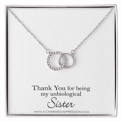Unbiological Sister Necklace, Bonus Sister Gift, Sister-in-Law Gift, Jewelry for Sister in Law, Step Sister Gift, Soul Sister, Best Friend  - Perfect Pair Neckace