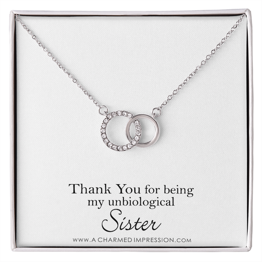 Unbiological Sister Necklace, Bonus Sister Gift, Sister-in-Law Gift, Jewelry for Sister in Law, Step Sister Gift, Soul Sister, Best Friend  - Perfect Pair Neckace