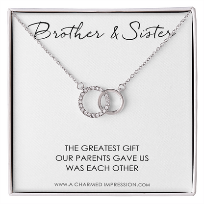 Sister Birthday Gift for Sister gift Ideas Sister Necklace, unique birthday gifts for sister from brother, gift from brother to sister - Perfect Pair Neckace