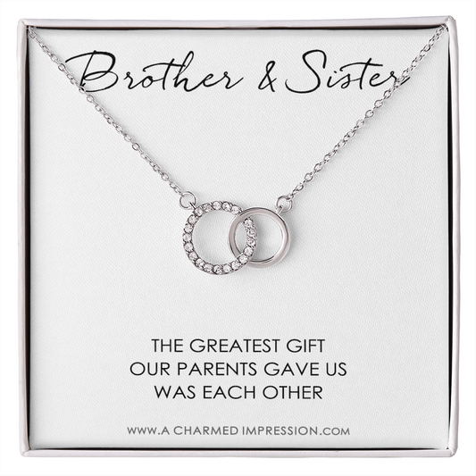 Sister Birthday Gift for Sister gift Ideas Sister Necklace, unique birthday gifts for sister from brother, gift from brother to sister - Perfect Pair Neckace