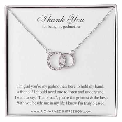 Godmother & Godson Necklace, Gift for Godmother from Godson, Godmother Gift, Jewelry for Godmother - Perfect Pair Neckace