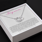 Bonus Mom Gift Necklace, Present for Stepmom for Mother's Day, Christmas, Birthday, Symbolic Ribbon Setting - Perfect Pair Neckace