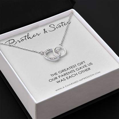 Sister Birthday Gift for Sister gift Ideas Sister Necklace, unique birthday gifts for sister from brother, gift from brother to sister - Perfect Pair Neckace