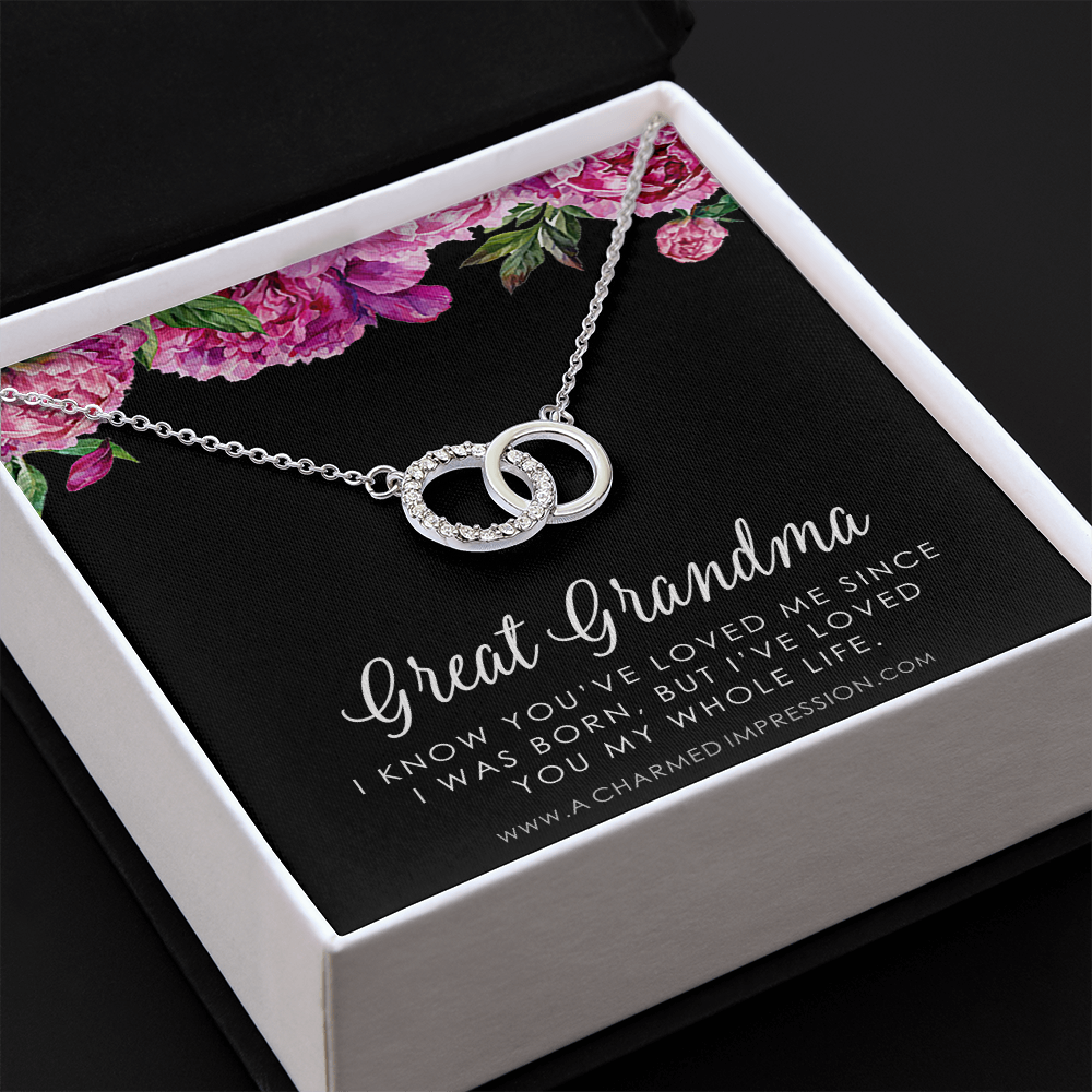 Grandma Gift, Grandmother Grandson Gift, Grandmother Granddaughter Necklace, To My Grandma From Grandchild Jewelry, Top Grandma Gift -  Perfect Pair Neckace