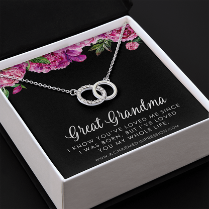 Grandma Gift, Grandmother Grandson Gift, Grandmother Granddaughter Necklace, To My Grandma From Grandchild Jewelry, Top Grandma Gift -  Perfect Pair Neckace