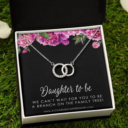 Daughter to Be, Bridal Gift from Stepmom, Stepdaughter Wedding Gift, Welcome to The Family, Like a Daughter to me Gift from Mother in Law - Perfect Pair Neckace