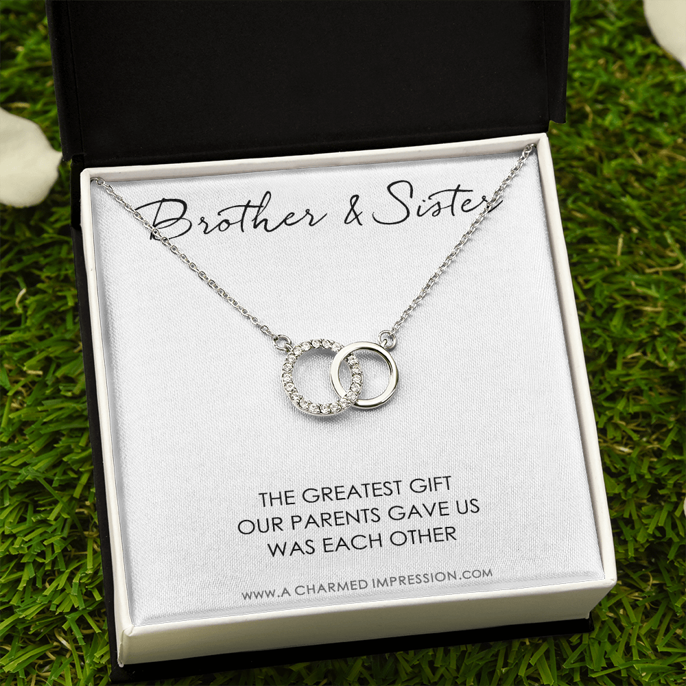 Sister Birthday Gift for Sister gift Ideas Sister Necklace, unique birthday gifts for sister from brother, gift from brother to sister - Perfect Pair Neckace