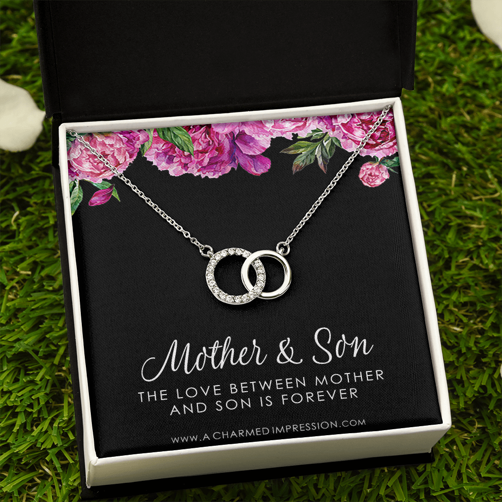 Gifts for Mom Jewelry, Mother and Son Necklace, Boy Mom Gift, Mom Gift from Son, Mother of The Groom, Mother's Day Birthday - Perfect Pair Neckace