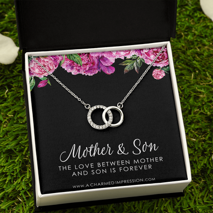 Gifts for Mom Jewelry, Mother and Son Necklace, Boy Mom Gift, Mom Gift from Son, Mother of The Groom, Mother's Day Birthday - Perfect Pair Neckace