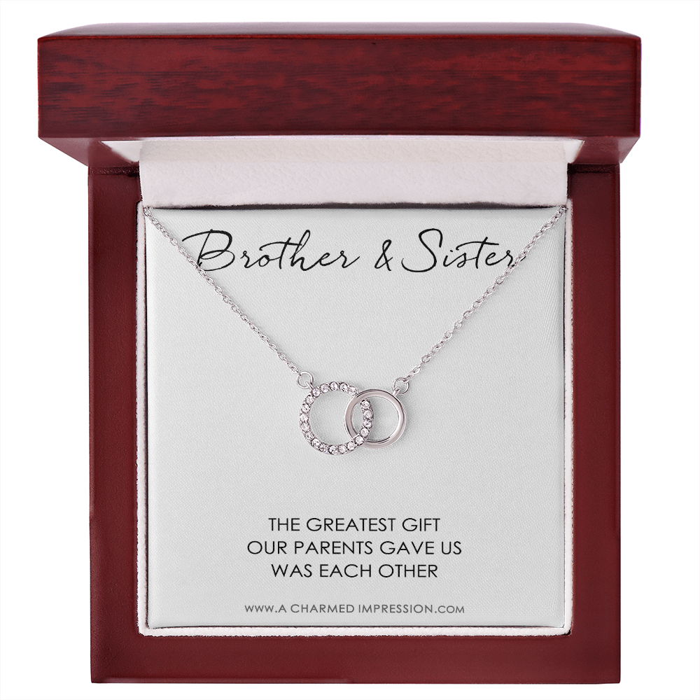 Sister Birthday Gift for Sister gift Ideas Sister Necklace, unique birthday gifts for sister from brother, gift from brother to sister - Perfect Pair Neckace