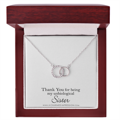 Unbiological Sister Necklace, Bonus Sister Gift, Sister-in-Law Gift, Jewelry for Sister in Law, Step Sister Gift, Soul Sister, Best Friend  - Perfect Pair Neckace