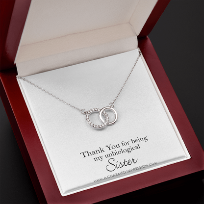 Unbiological Sister Necklace, Bonus Sister Gift, Sister-in-Law Gift, Jewelry for Sister in Law, Step Sister Gift, Soul Sister, Best Friend  - Perfect Pair Neckace