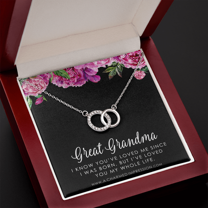 Grandma Gift, Grandmother Grandson Gift, Grandmother Granddaughter Necklace, To My Grandma From Grandchild Jewelry, Top Grandma Gift -  Perfect Pair Neckace