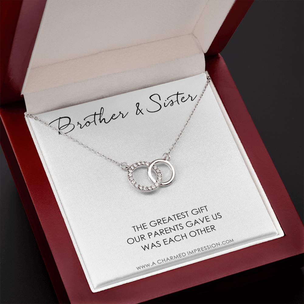 Sister Birthday Gift for Sister gift Ideas Sister Necklace, unique birthday gifts for sister from brother, gift from brother to sister - Perfect Pair Neckace