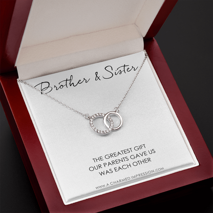 Sister Birthday Gift for Sister gift Ideas Sister Necklace, unique birthday gifts for sister from brother, gift from brother to sister - Perfect Pair Neckace