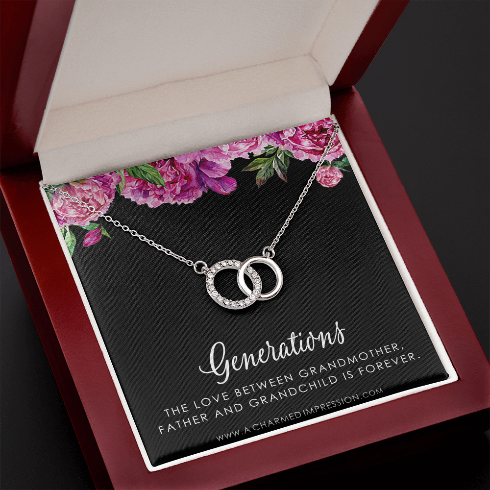 Three Generations of Love • Grandmother, Father, Daughter/Son Jewelry • Gift for Mom Grandma Grandchild, Thoughtful Gifts for Women, Nana Jewelry, Perfect Pair Neckace