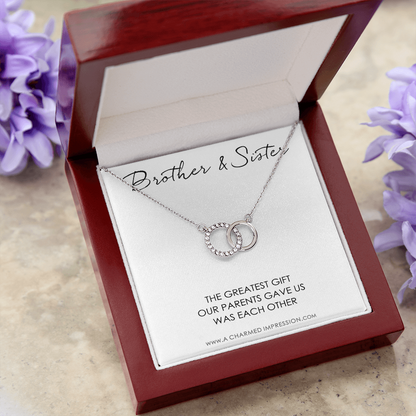 Sister Birthday Gift for Sister gift Ideas Sister Necklace, unique birthday gifts for sister from brother, gift from brother to sister - Perfect Pair Neckace
