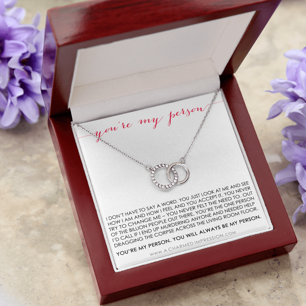 You Are My Person Gift, Best Friend Gift, You're My Person Necklace, Greys Anatomy Quote, Bestie Gift, BFF Gift - Perfect Pair Neckace