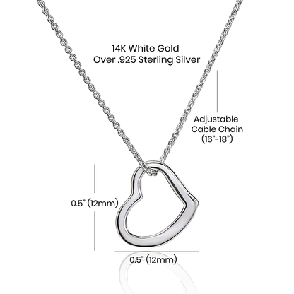 Mother and Daughter Necklace • Mom Gifts to from Daughter • Card and Gift for Mom • Birthday Gifts for Women • Mother's Day - Delicate Heart Necklace