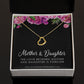 Mother and Daughter Necklace • Mom Gifts to from Daughter • Card and Gift for Mom • Birthday Gifts for Women • Mother's Day - Delicate Heart Necklace