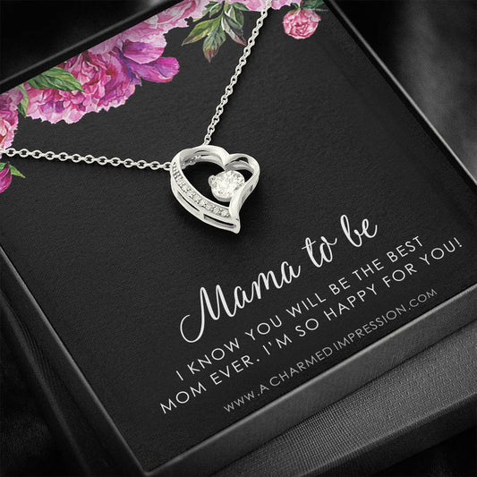 Congratulations Gifts for New Mom, Mama To Be Gifts, Expecting Mothers Necklace, Mommy Jewelry, Baby Shower, Adoption Gifts, Best Mom Ever; Forever Love