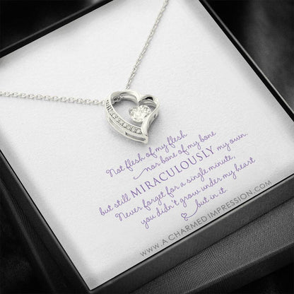 Unbiological Mother & Child Gift, Keepsake Jewelry, Adoption Gotcha Day Gifts for Women Girls, Daughter Stepdaughter, Unique Meaningful