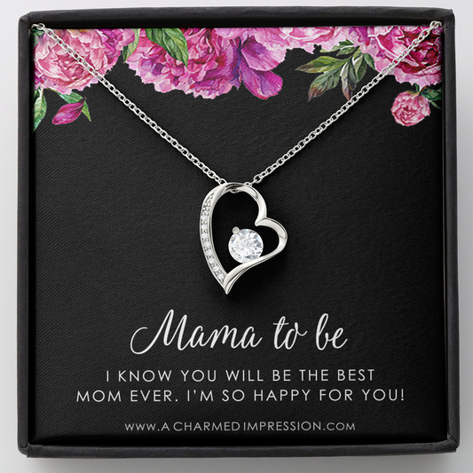 Pregnancy New Mom Gift, Necklace Gift For New Mom, First Time Mom Necklace, Mama To Be Necklace Message Card, Jewelry For New Mom Necklace