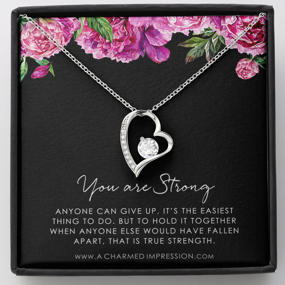 Strength Necklace, Depression, Mental Health, Cancer Survivor Necklace, Breast Cancer Survivor, Infertility Miscarry Gift, Fertility Wish