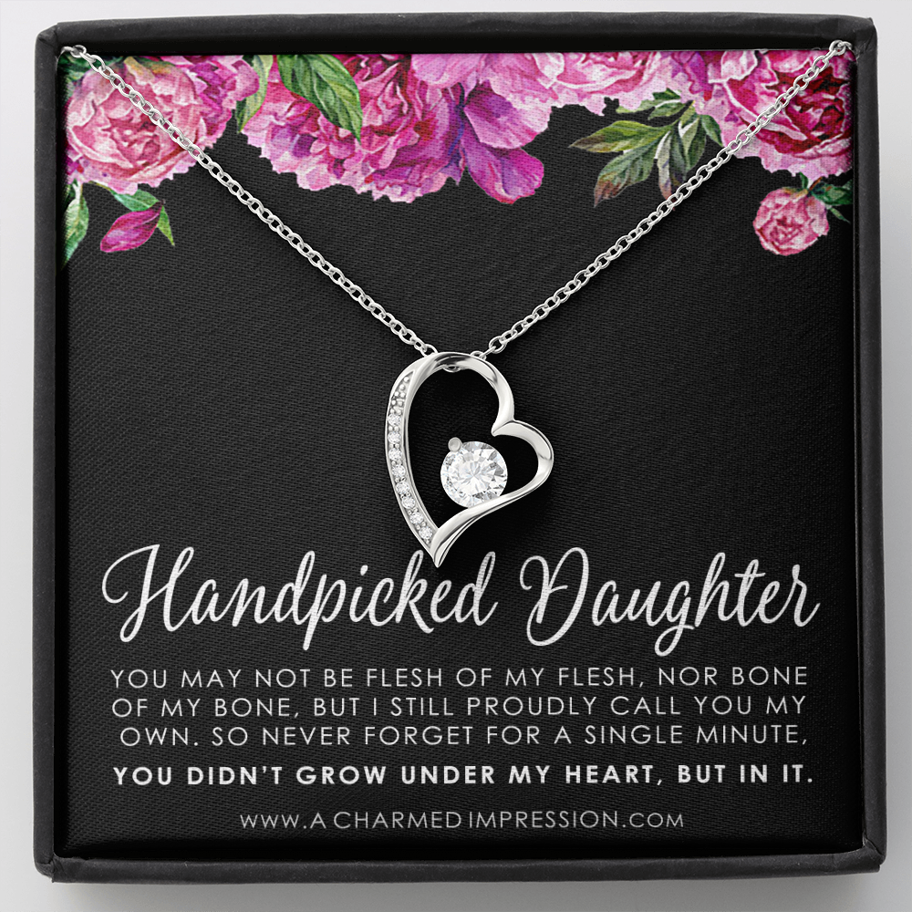 Handpicked Daughter, Stepdaughter Gift for Step Daughter, Infinite Love, Bonus Daughter, Adopted Child, Gift for Girls, Unbiological Child
