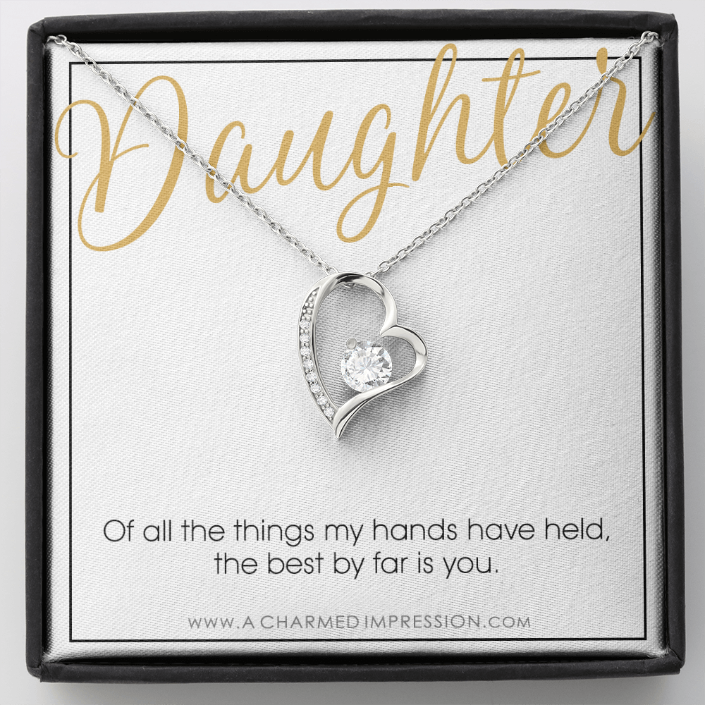 Gift for Daughter Necklace, Daughter Gift from Mom and Dad, To My Daughter, Daughter Birthday Gift for Women or Teenage Girl