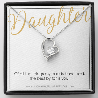 Gift for Daughter Necklace, Daughter Gift from Mom and Dad, To My Daughter, Daughter Birthday Gift for Women or Teenage Girl