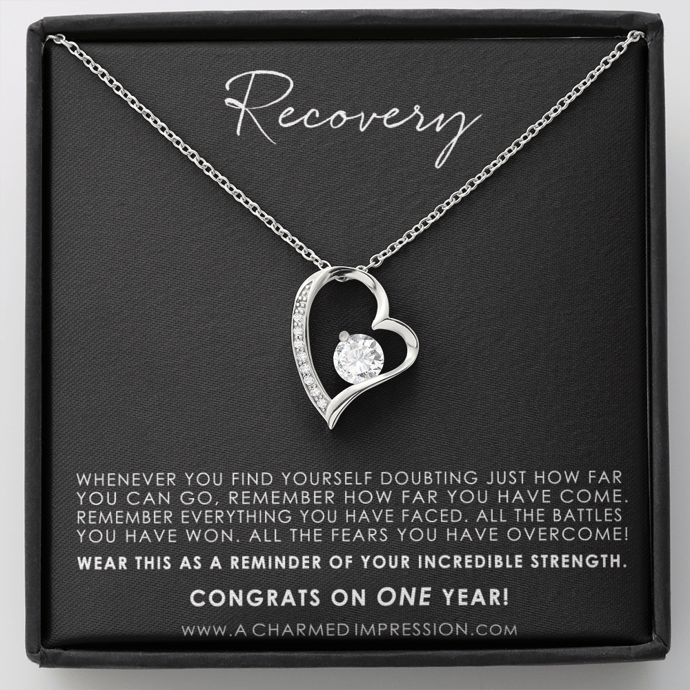 Recovery Gift, Recovery Necklace, Fighter Jewelry, Eating Disorder, NA, AA Gifts, Sobriety Anniversary, Sober Birthday