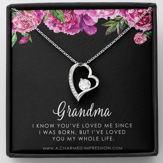 Grandma Gift, Grandmother Grandson Gift, Grandmother Granddaughter Necklace, To My Grandma From Grandchild Jewelry, Top Grandma Gift