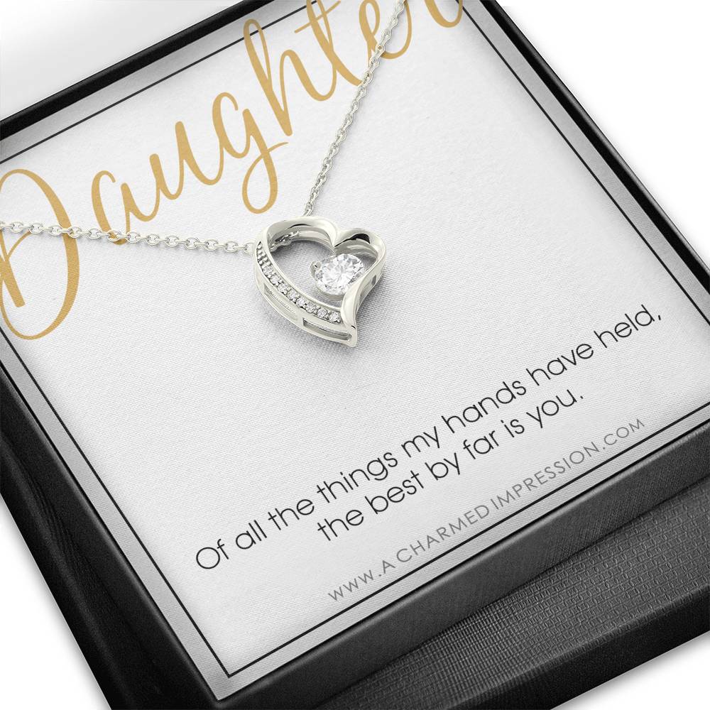 Gift for Daughter Necklace, Daughter Gift from Mom and Dad, To My Daughter, Daughter Birthday Gift for Women or Teenage Girl