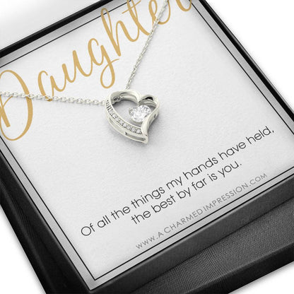 Gift for Daughter Necklace, Daughter Gift from Mom and Dad, To My Daughter, Daughter Birthday Gift for Women or Teenage Girl