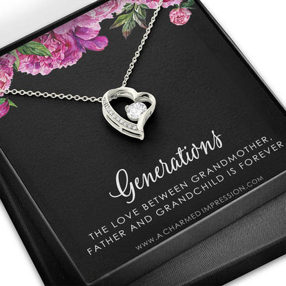 Three Generations of Love • Grandmother, Father, Daughter/Son Jewelry • Gift for Dad Grandma Grandchild, Thoughtful Gifts for Women, Nana Jewelry