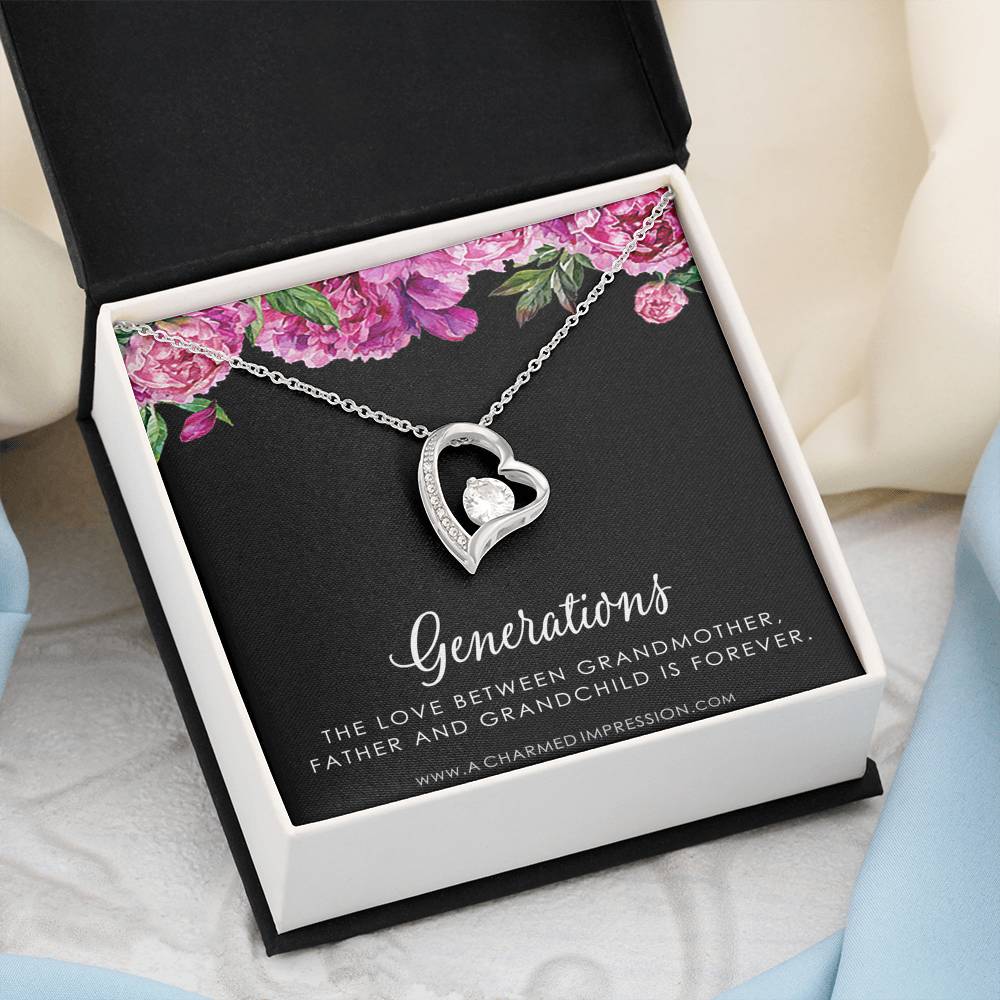 Three Generations of Love • Grandmother, Father, Daughter/Son Jewelry • Gift for Dad Grandma Grandchild, Thoughtful Gifts for Women, Nana Jewelry