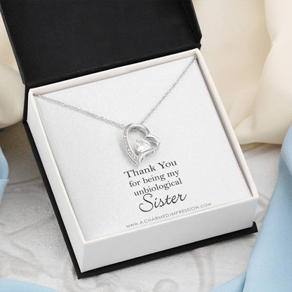 Unbiological Sister Necklace, Bonus Sister Gift, Sister-In-Law Gift, Jewelry for Sister in Law, Step Sister Gift, Soul Sister, Best Friend