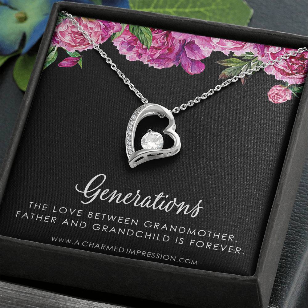 Three Generations of Love • Grandmother, Father, Daughter/Son Jewelry • Gift for Dad Grandma Grandchild, Thoughtful Gifts for Women, Nana Jewelry