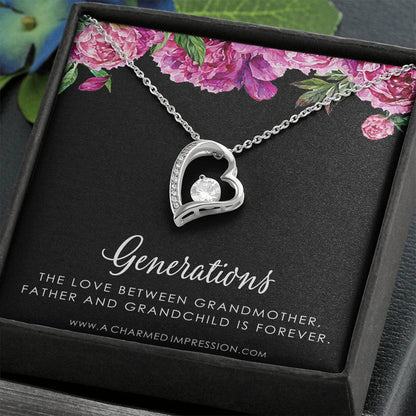 Three Generations of Love • Grandmother, Father, Daughter/Son Jewelry • Gift for Dad Grandma Grandchild, Thoughtful Gifts for Women, Nana Jewelry