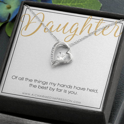 Gift for Daughter Necklace, Daughter Gift from Mom and Dad, To My Daughter, Daughter Birthday Gift for Women or Teenage Girl