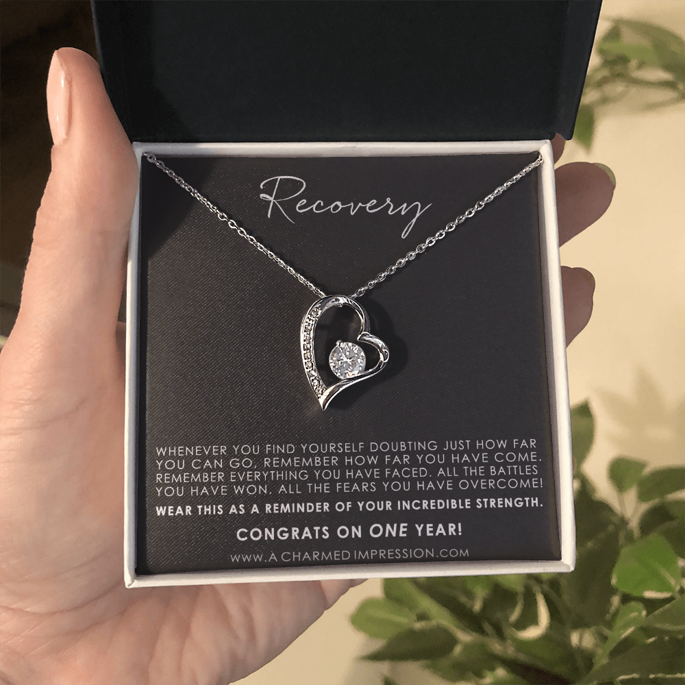 Recovery Gift, Recovery Necklace, Fighter Jewelry, Eating Disorder, NA, AA Gifts, Sobriety Anniversary, Sober Birthday
