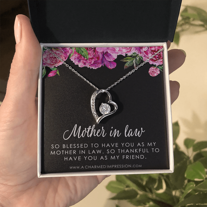 Sentimental Mother In Law Wedding Gift From Bride, Mother of the Groom Necklace, Future Mother in Law Wedding Gift, Gift For Mother-In-Law